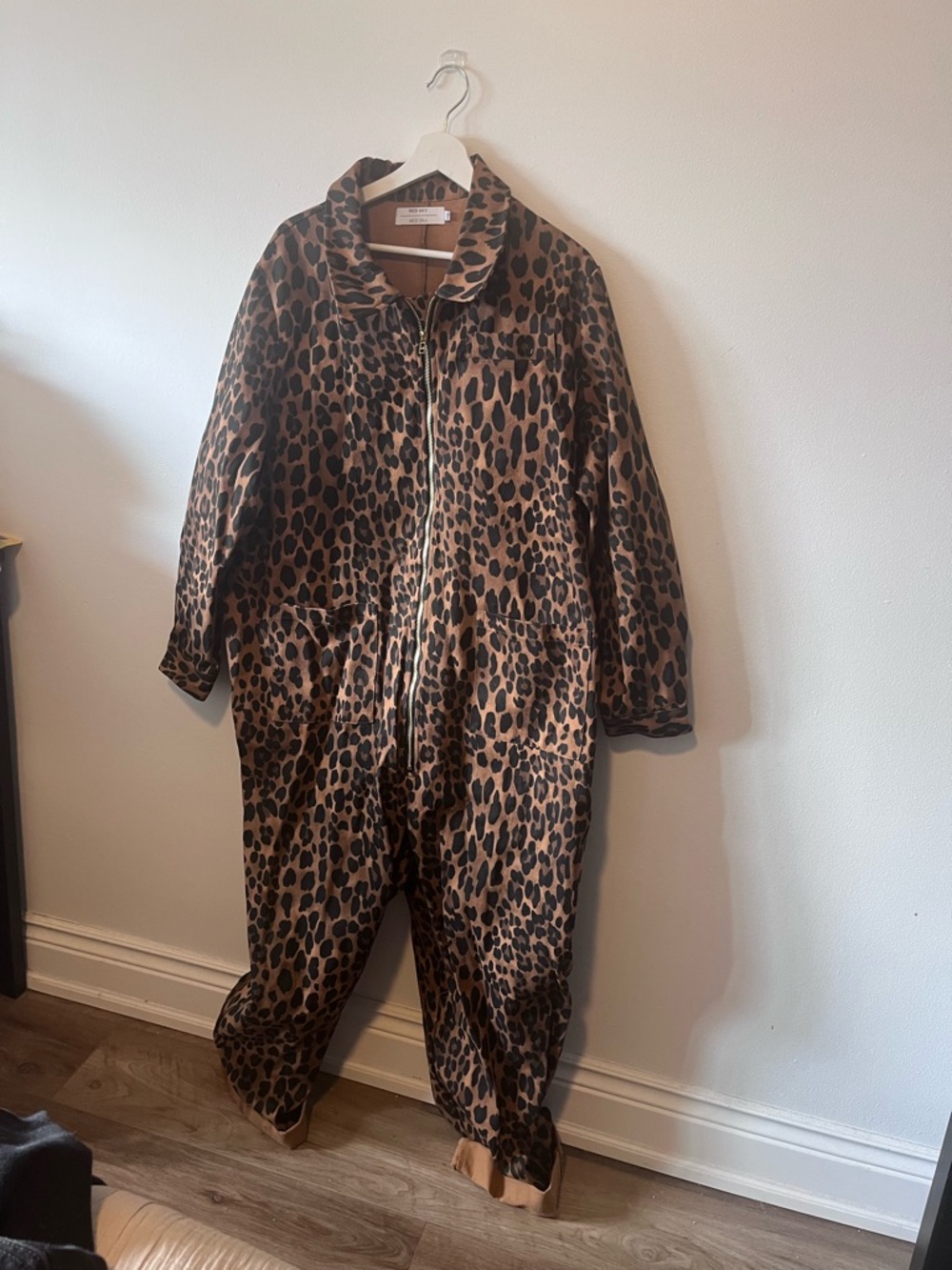RED SKY leopard One-Piece Jumpsuit - Brown/Black
